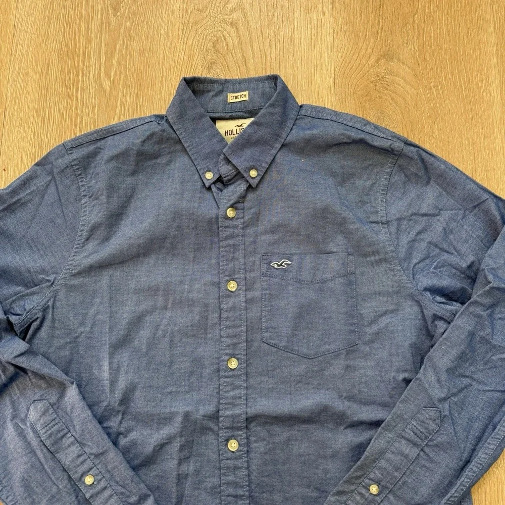 Hollister California Stretch Long Sleeve Plaid‎ Button Down Size Medium Bundle